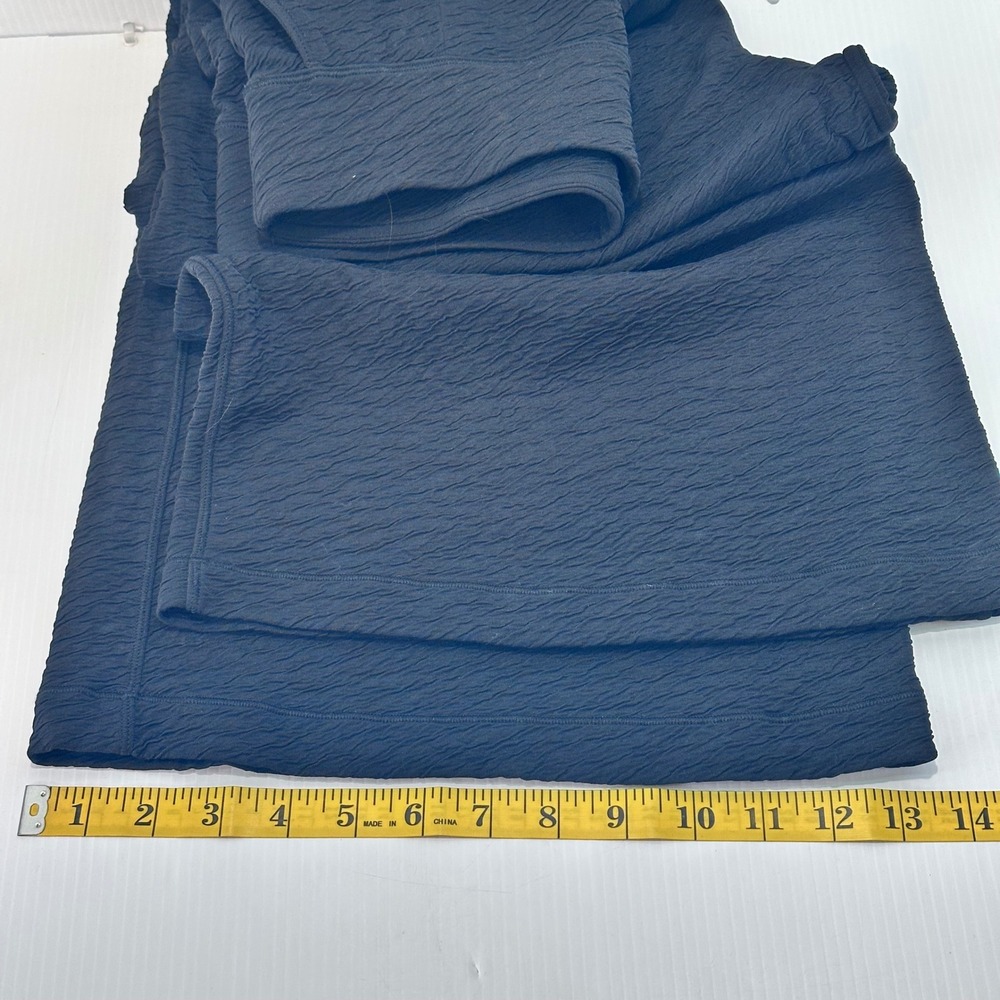 Lululemon Can You Feel The Pleat Black Textured Wide Leg Crop‎ Pants Size 8 - Picture 11 of 13